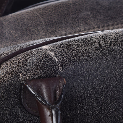 Christian Dior Distressed Calfskin Saddle Bowler Brown 11 of 11