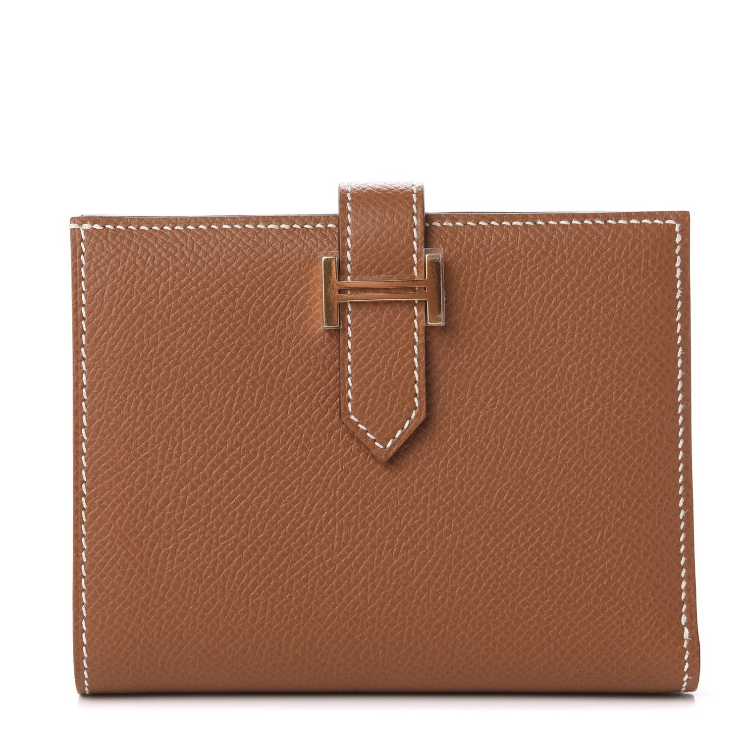 Hermes Epsom Bearn Compact Wallet Gold 1 of 8