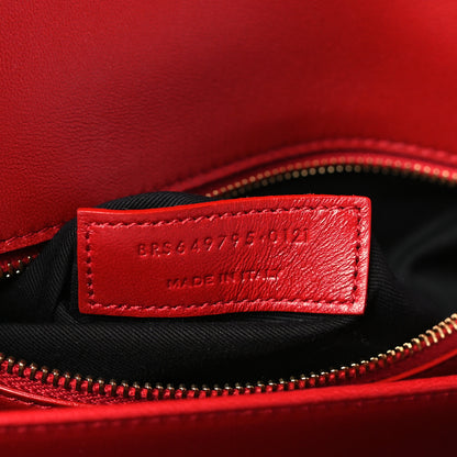 Saint Laurent Smooth Calfskin Le Maillon Satchel Rouge Eros 7 of 9