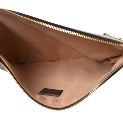 Gucci GG Supreme Monogram Large Ophidia Pouch Clutch Brown 5 of 10