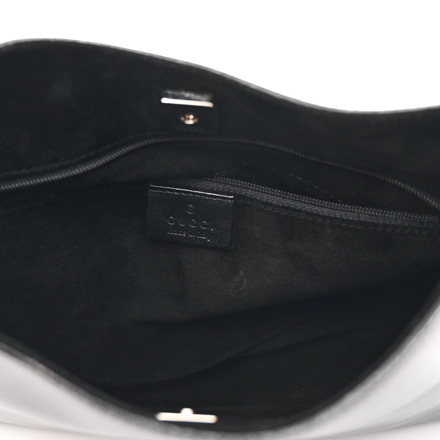 Gucci Calfskin Logo Hobo Bag Black 13 of 17