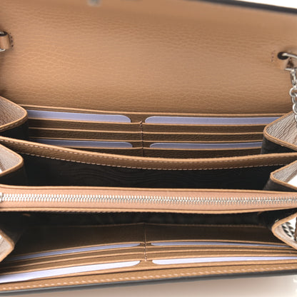 Gucci Dollar Calfskin Crystal Mini Dionysus Chain Wallet Natural Tan Black Diamond 4 of 8