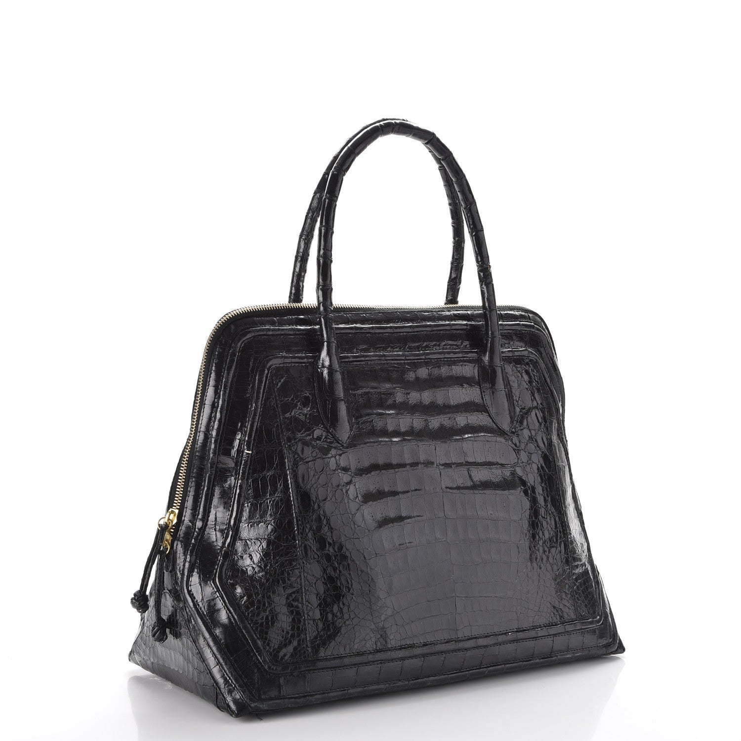 Nancy Gonzalez Crocodile Top Handle Tote Black 3 of 25