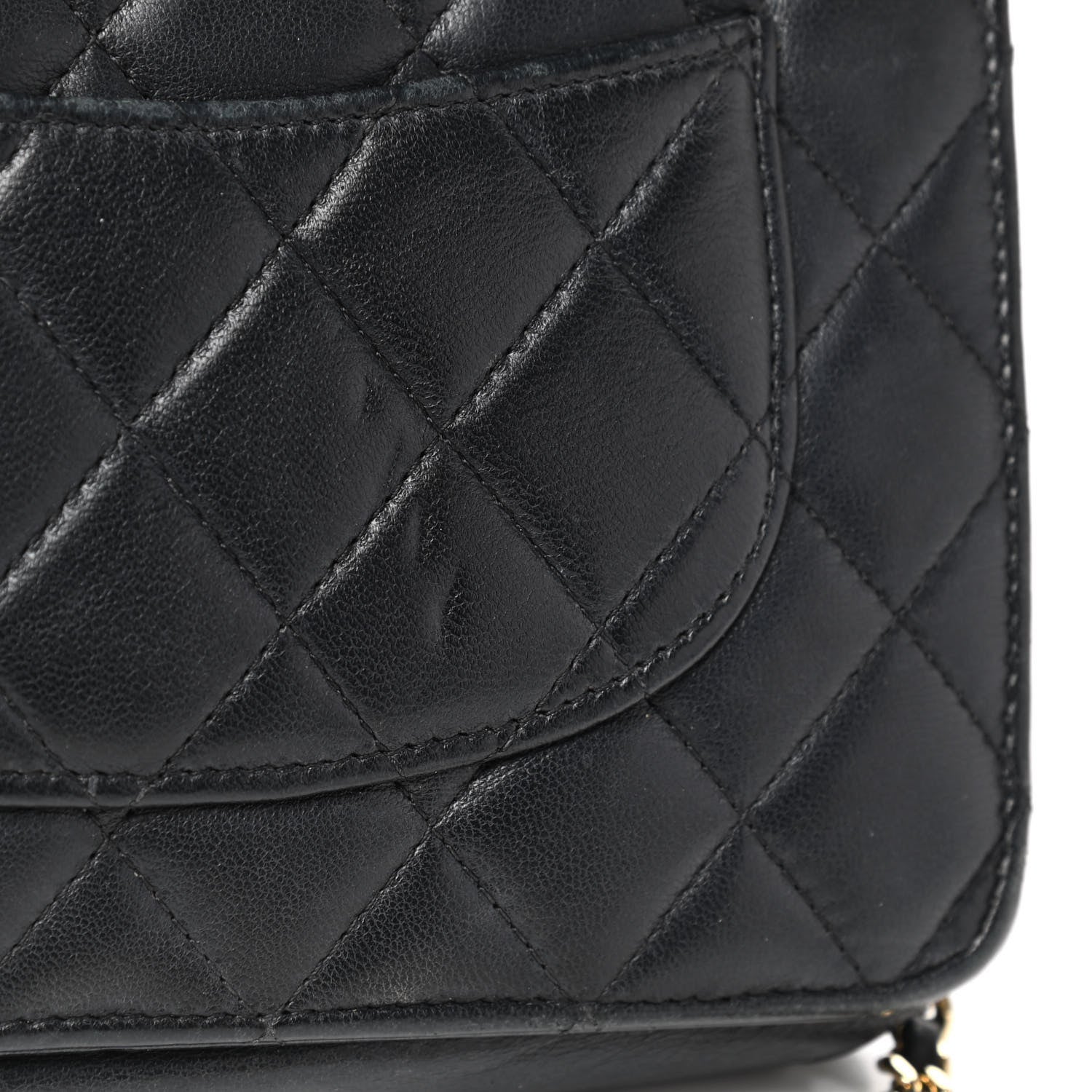 Chanel Lambskin Quilted Wallet On Chain WOC Black 8 of 15
