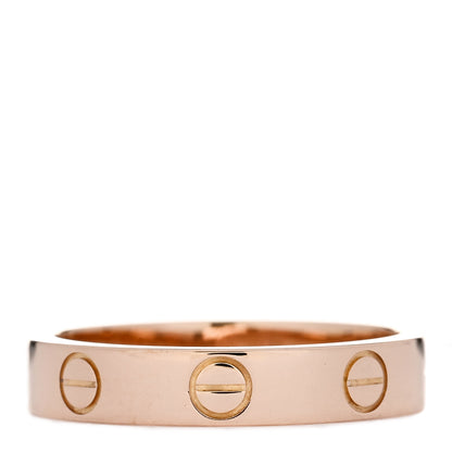Cartier 18K Pink Gold 3.5mm LOVE Wedding Band Ring 51 5.75 3 of 4