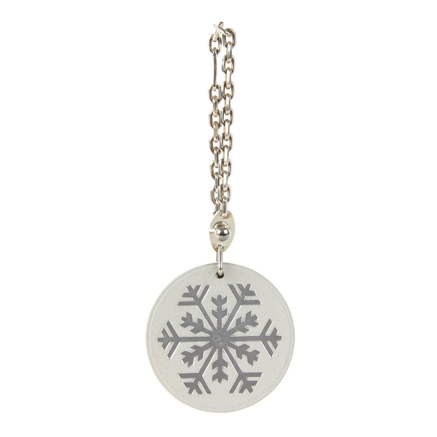 Hermes Swift Snowflake Bag Charm White 1 of 5