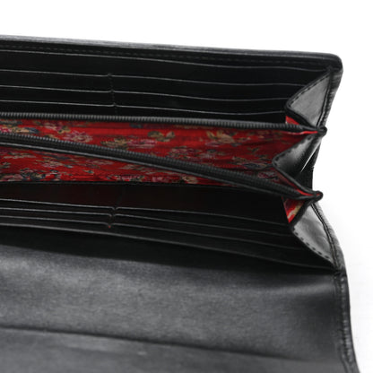 Gucci Calfskin Web Trapuntata GG Continental Wallet Black 5 of 7