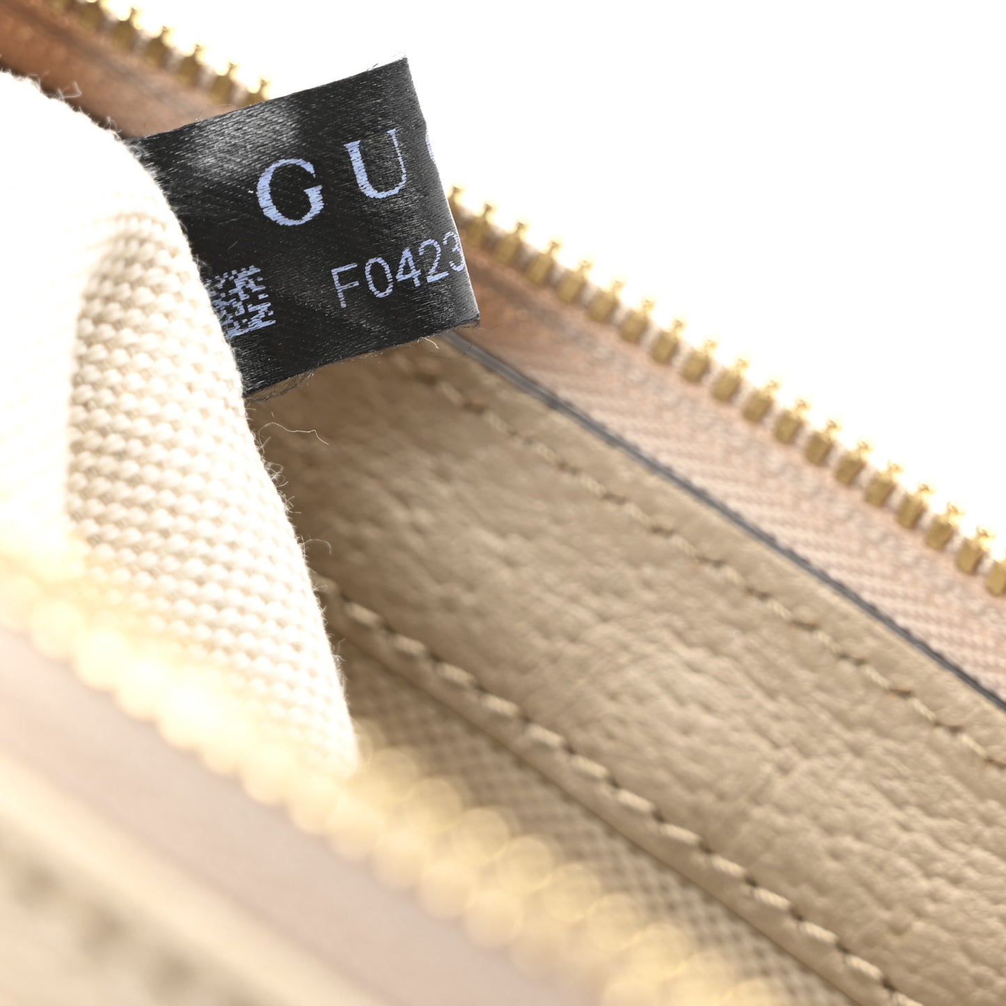 GG Supreme Monogram Textured Dollar Calfskin Web Small Ophidia Tote Bag Beige Mystic White Oatmeal