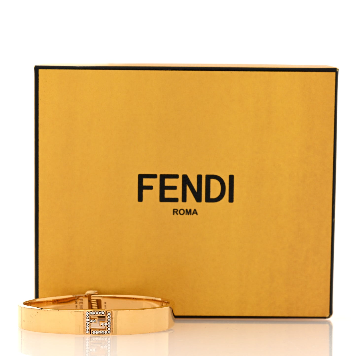 Brass Crystal FF Bracelet Gold