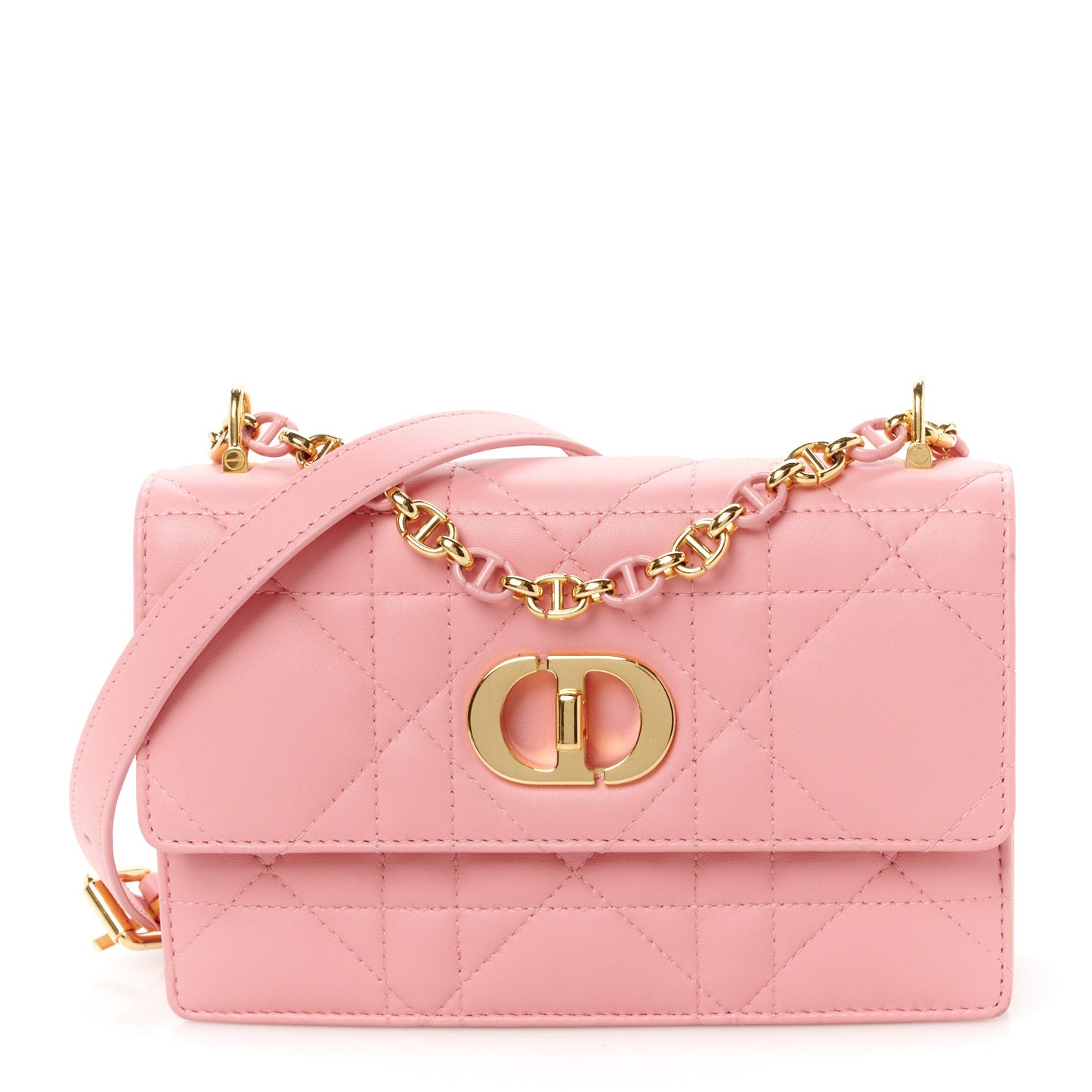 Lambskin Macrocannage Mini Miss Caro Bag Pink