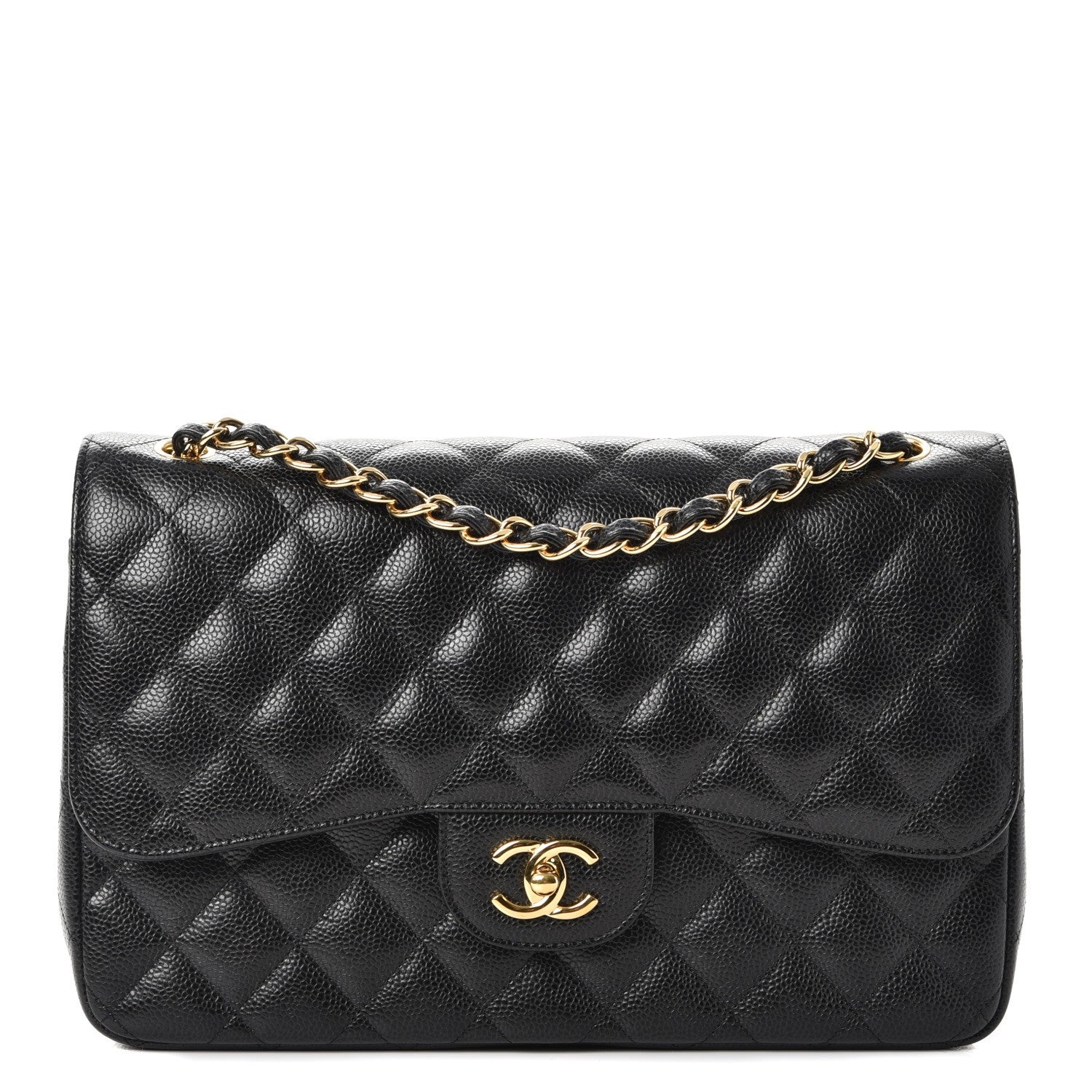 Chanel Caviar Quilted Jumbo Double Flap Black 1 of 9