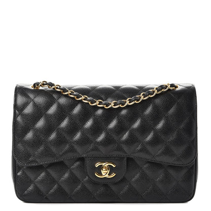 Chanel Caviar Quilted Jumbo Double Flap Black 1 of 9