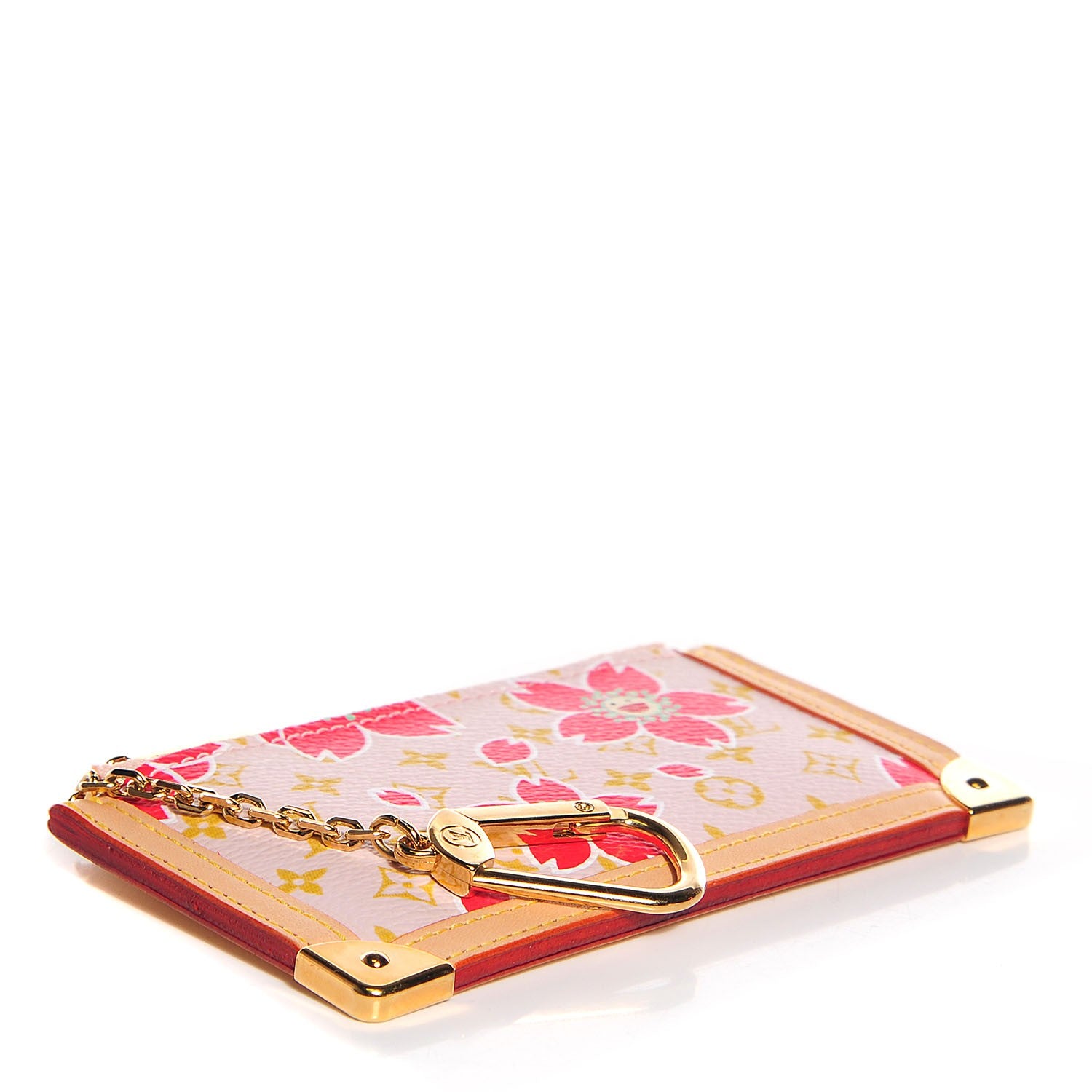 Louis Vuitton Monogram Cherry Blossom Key Pouch Red 4 of 7