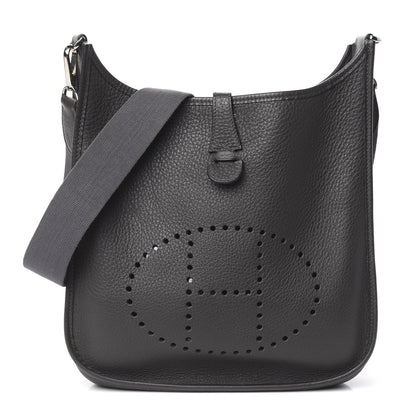 Hermes Taurillon Clemence Evelyne II PM Graphite 1 of 12