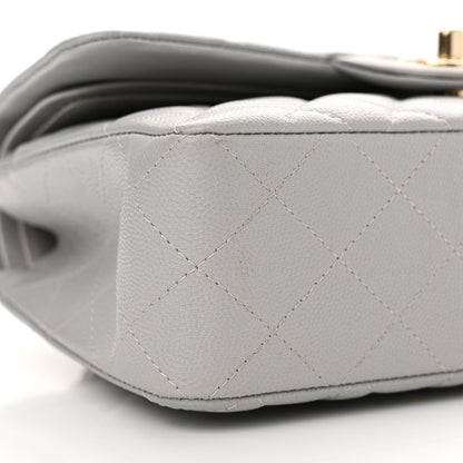 Chanel Caviar Quilted Small Double Flap Grey 9 of 14