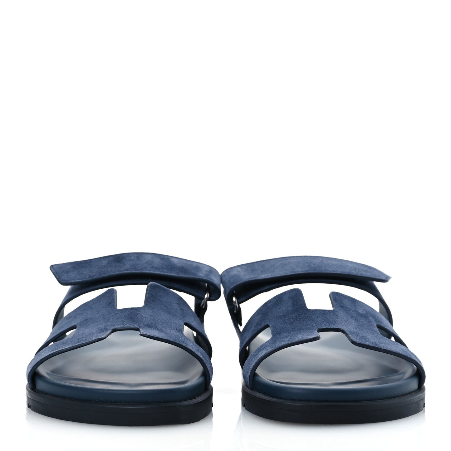 Suede Goatskin Womens Chypre Sandals 40.5 Bleu Celeste