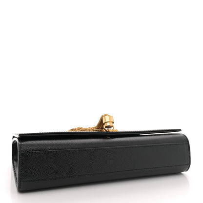 Saint Laurent Grain De Poudre Medium Classic Monogram Kate Tassel Satchel Black 3 of 10