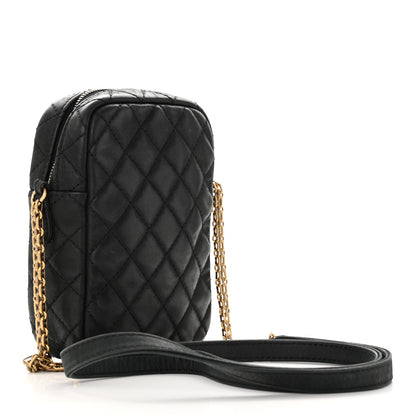 Chanel Nubuck Iridescent Calfskin Quilted Reissue Camera Case Black 3 of 12