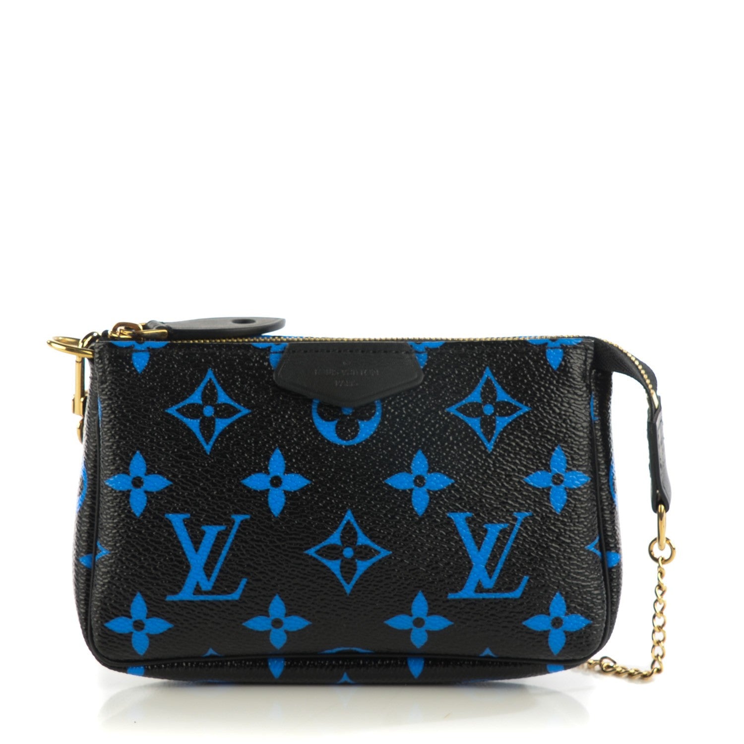 Louis Vuitton Colored Monogram Mini Pochette Accessories Blue Black 1 of 8