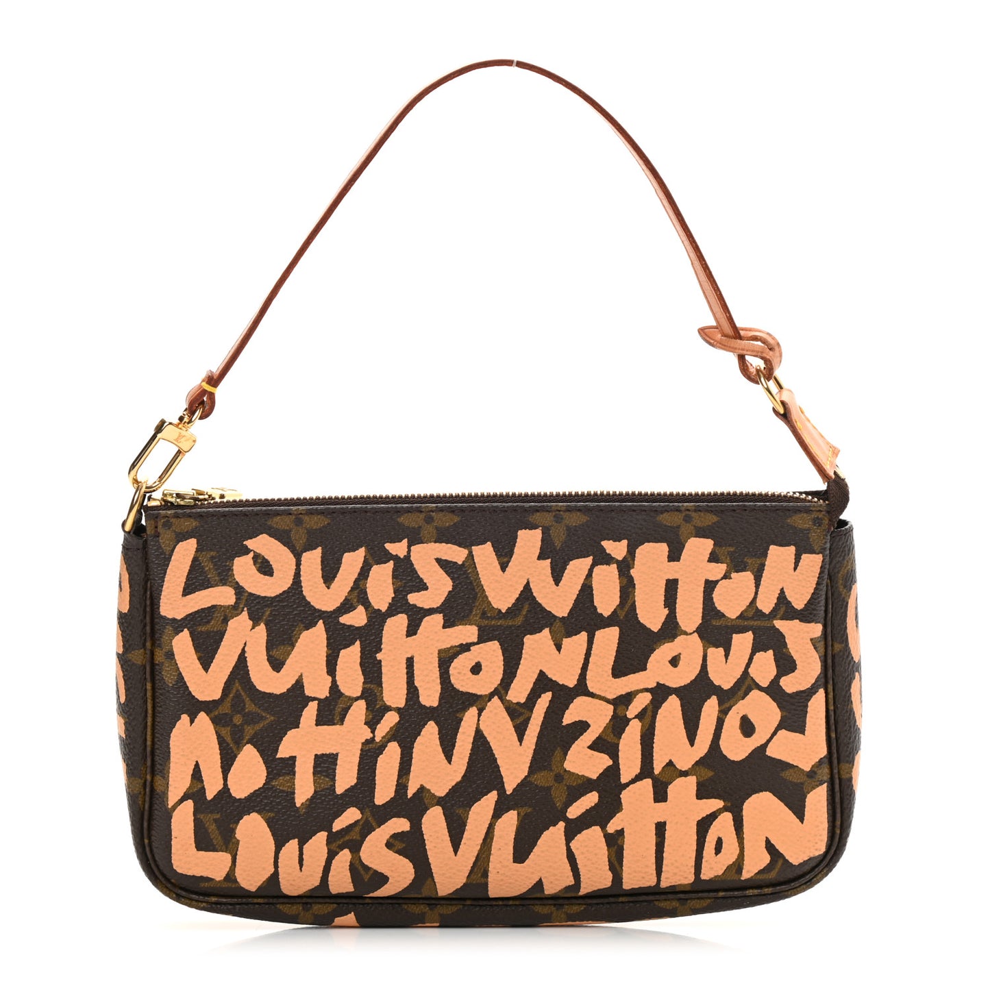 Monogram Graffiti Pochette Accessories Peach