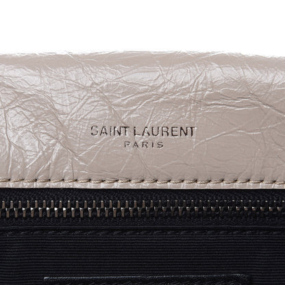 Saint Laurent Crinkled Calfskin Matelasse Monogram Medium Niki Chain Satchel Light Natural 6 of 9
