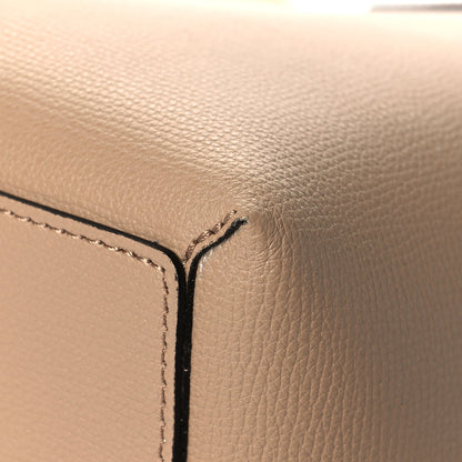 Burberry Grainy Calfskin Haymarket Check Small Reversible Tote Mid Camel 16 of 21