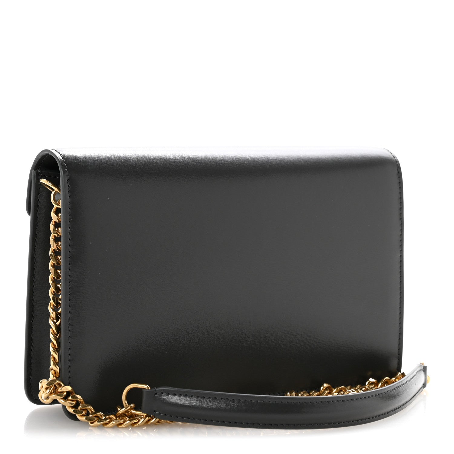 Celine Shiny Calfskin Triomphe Margo Wallet on Chain Anthracite 3 of 14