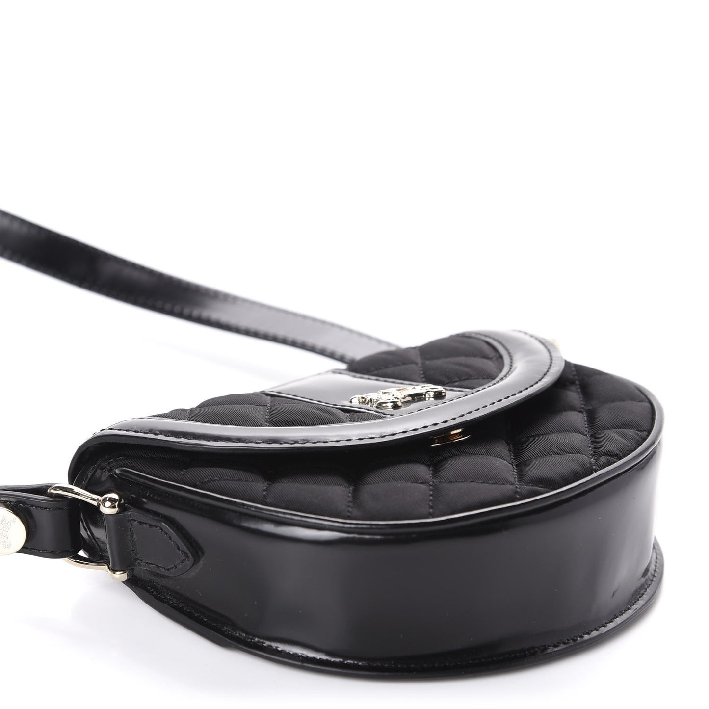 Nylon Quilted Crossbody Black
