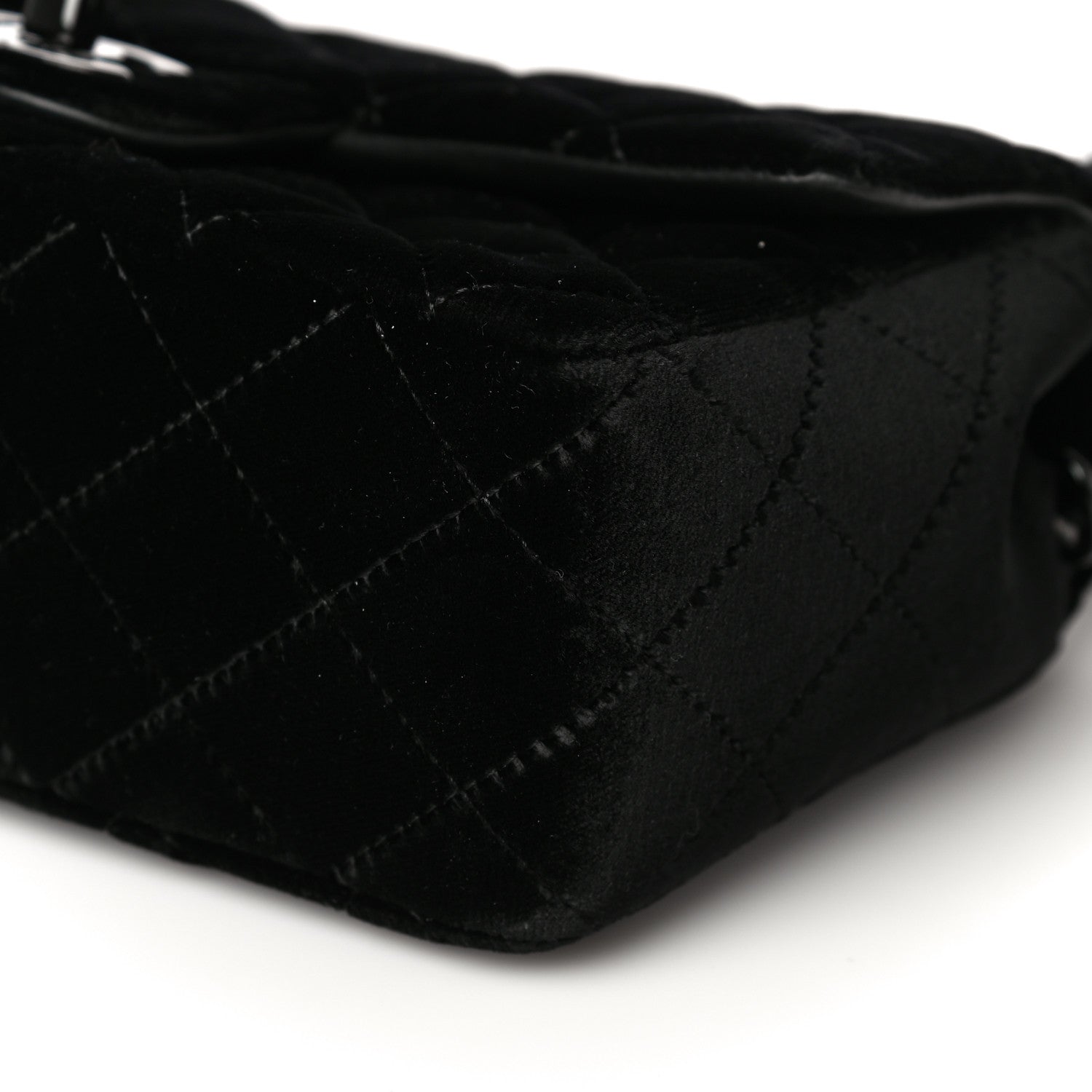 Chanel Velvet Quilted Mini Rectangular Flap So Black 9 of 15