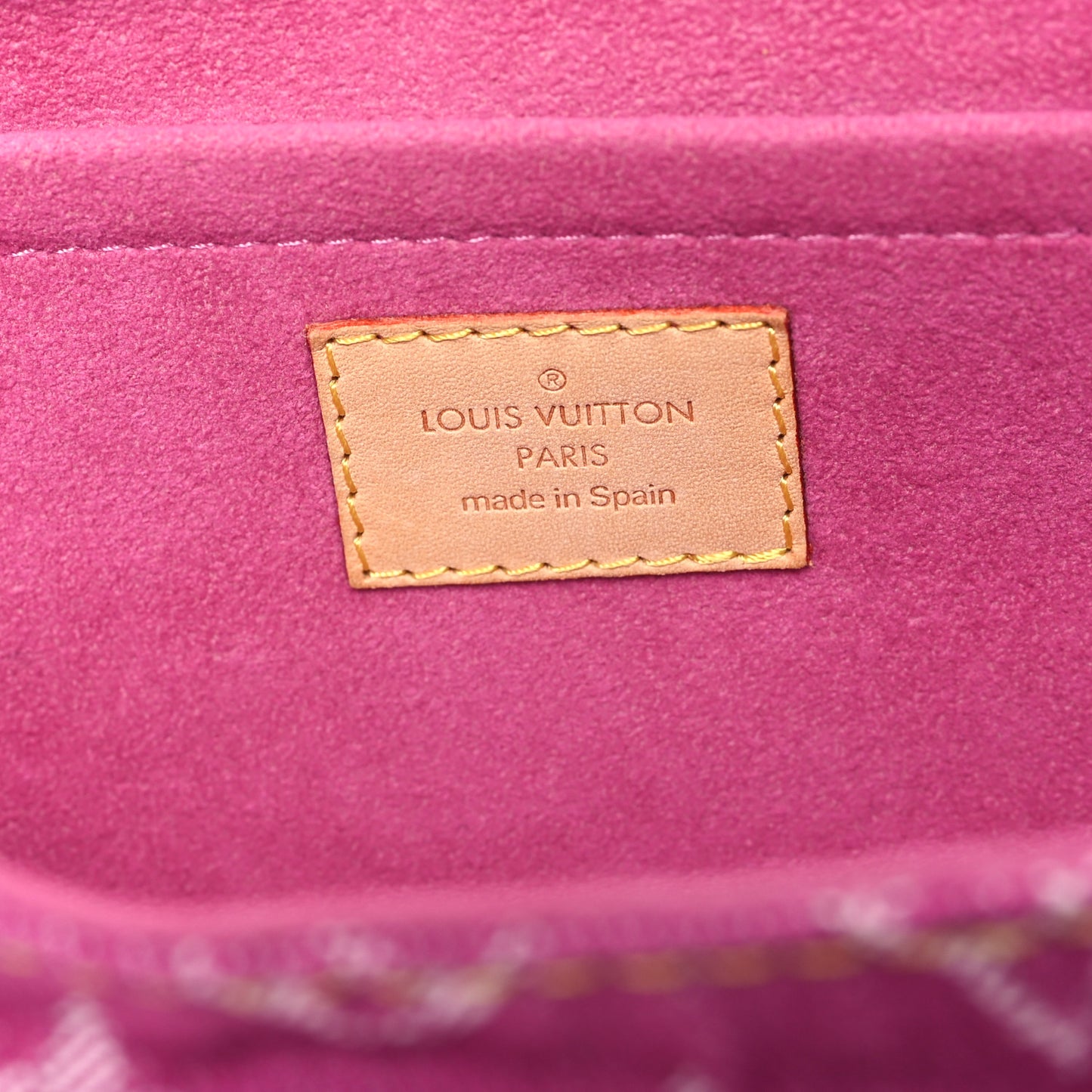 Monogram Denim Mini Pleaty Fuchsia