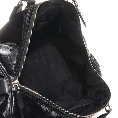 Gucci Imprime Monogram Web Carry On Duffle Bag Black 6 of 10