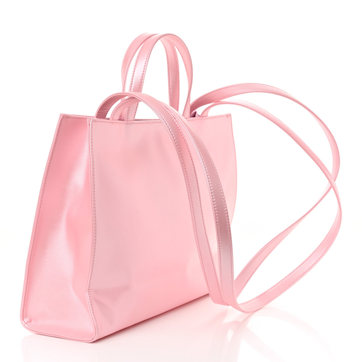 Telfar Metallic Vegan Leather Medium Shopping Bag Ballerina 3 of 11