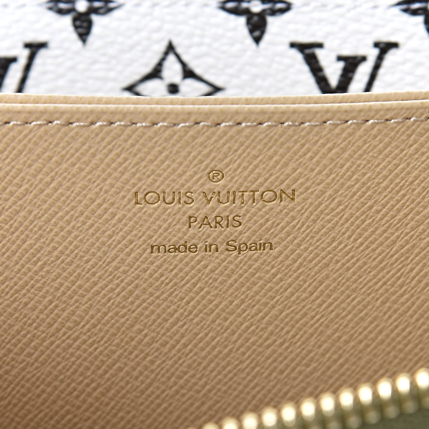 Louis Vuitton Monogram Giant Zippy Wallet Kaki White 6 of 8