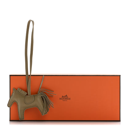 Hermes Milo Lambskin Grigri Rodeo Horse Bag Charm PM Beige Marfa 5 of 5