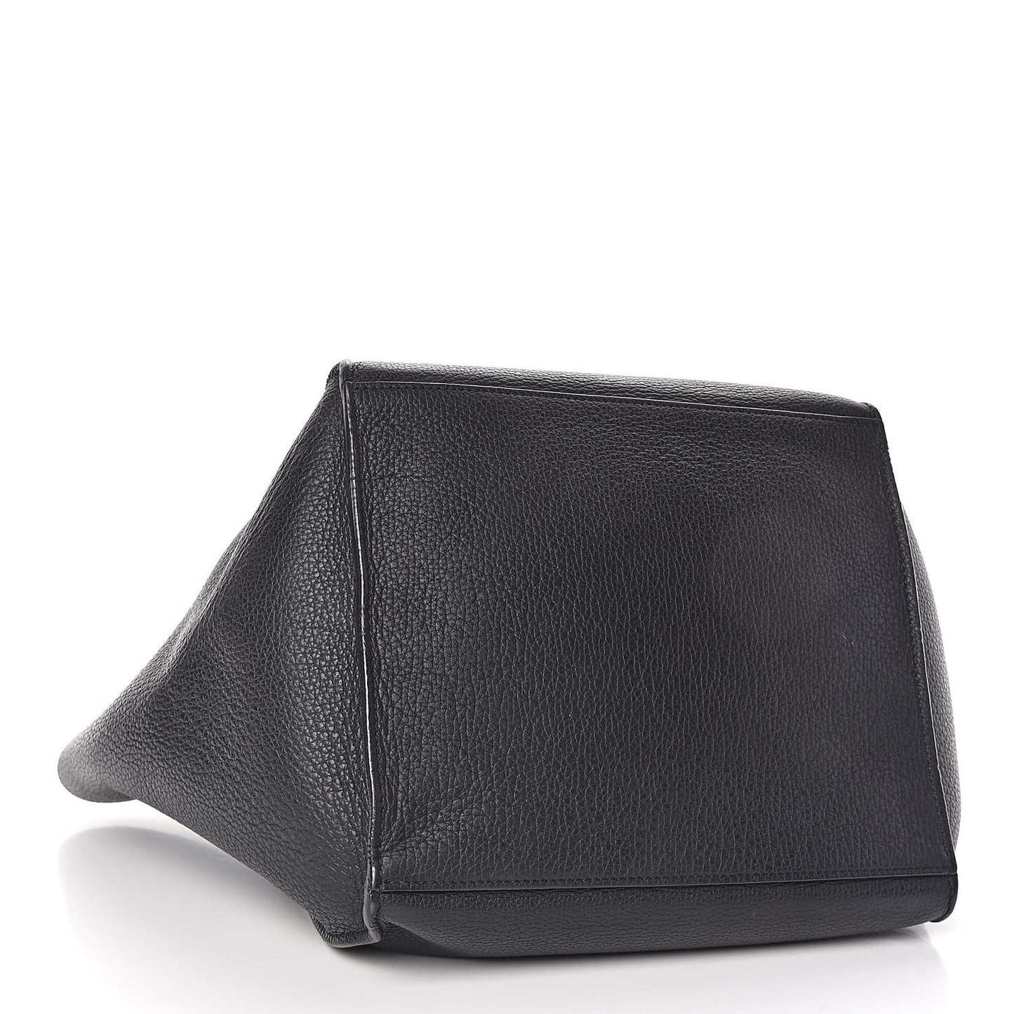 Supple Grained Calfskin Small Big Bag Black