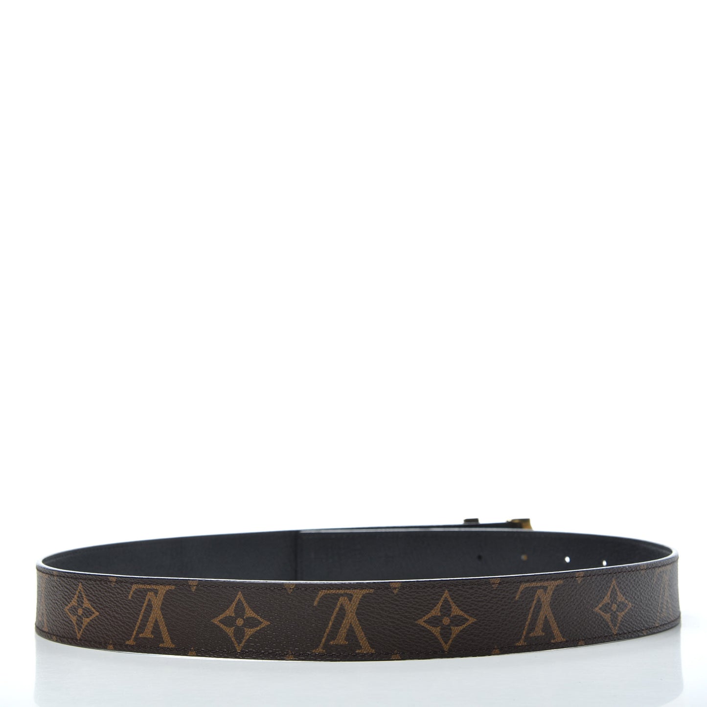 Calfskin Monogram 30mm LV Initiales Reversible Belt 80 32 Black