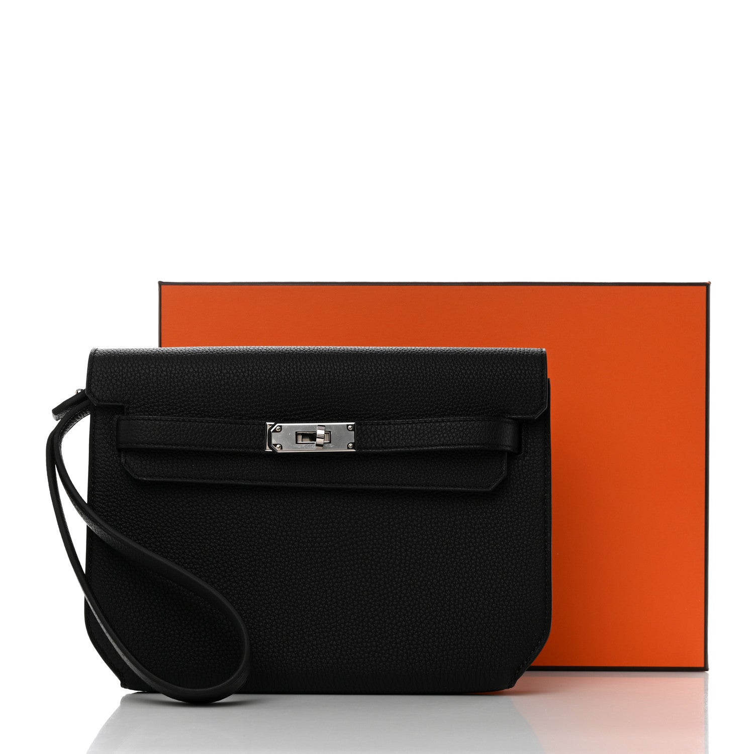 Hermes Togo Kelly Depeches 25 Pouch Black 11 of 11