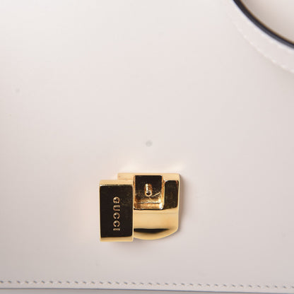 Gucci Calfskin Mini Sylvie Top Handle Bag White 10 of 10