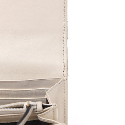 Gucci Calfskin Matelasse GG Marmont Continental Wallet Mystic White 14 of 17