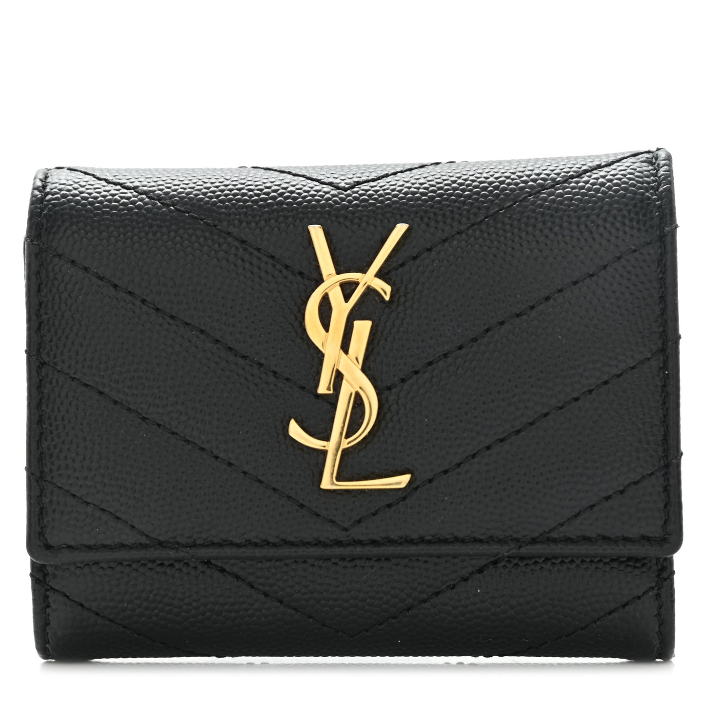 Grain De Poudre Matelasse Cassandre Monogram Slim Key Case Black