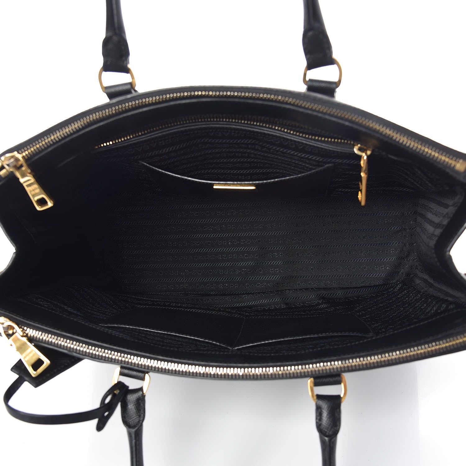 Prada Saffiano Large Galleria Double Zip Tote Black 5 of 15