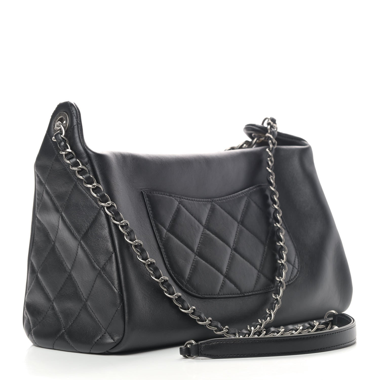 Chanel Calfskin Chain 20s Signature Hobo Black 2 of 4