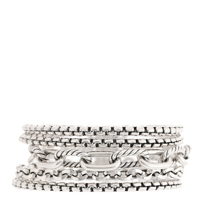 David Yurman Sterling Silver Multi Row Chain Bracelet 1 of 3