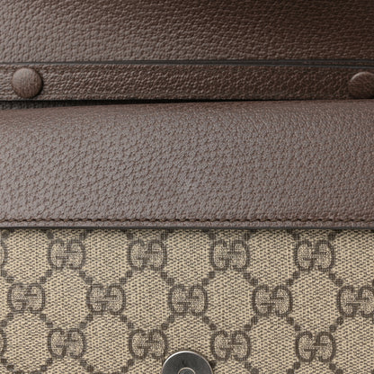 Gucci GG Supreme Web Monogram Textured Dollar Calfskin Dionysus Small Shoulder Bag Beige Ebony New Acero 16 of 16