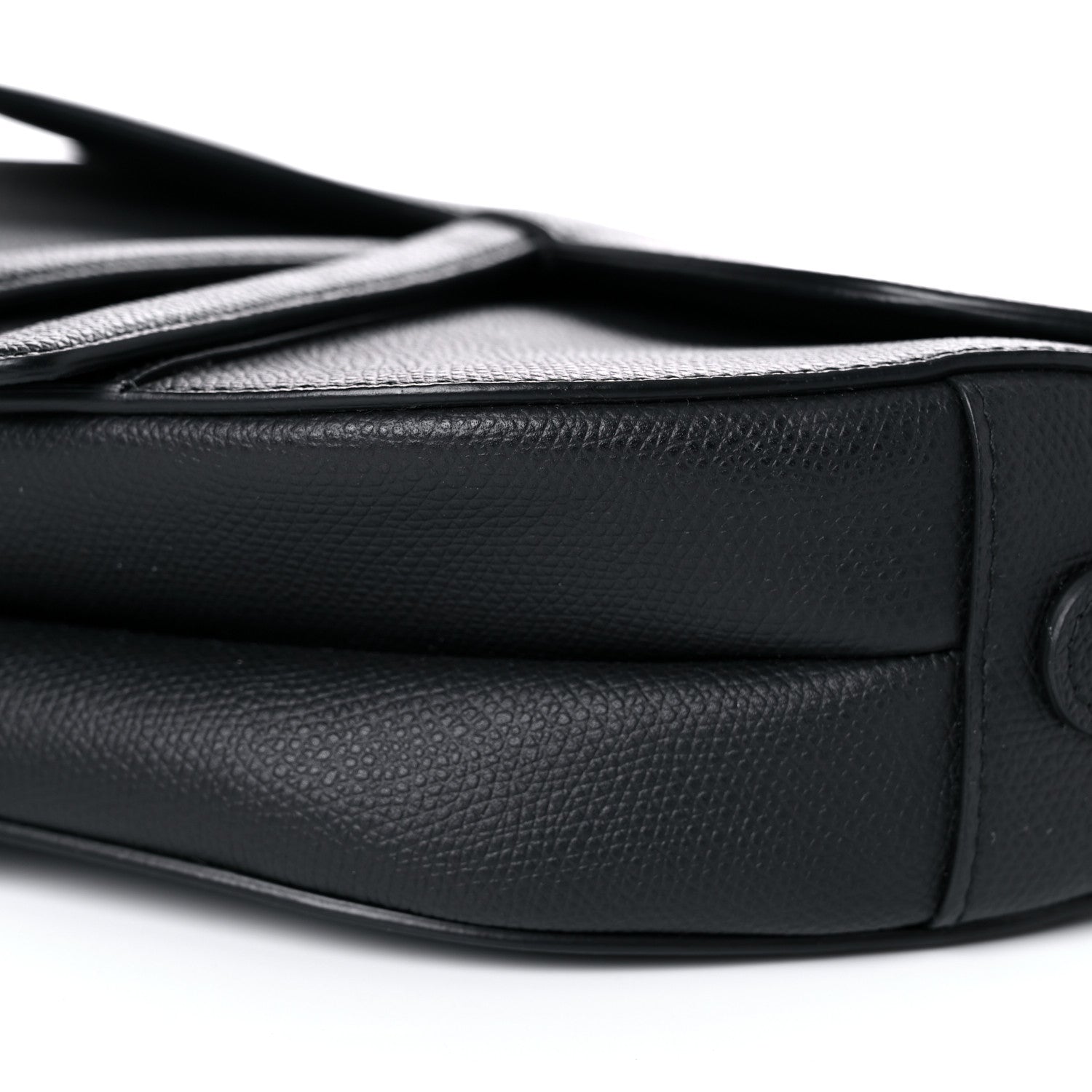 Christian Dior Grained Calfskin Saddle Bag Black 9 of 18