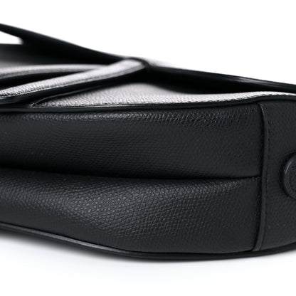 Christian Dior Grained Calfskin Saddle Bag Black 9 of 18