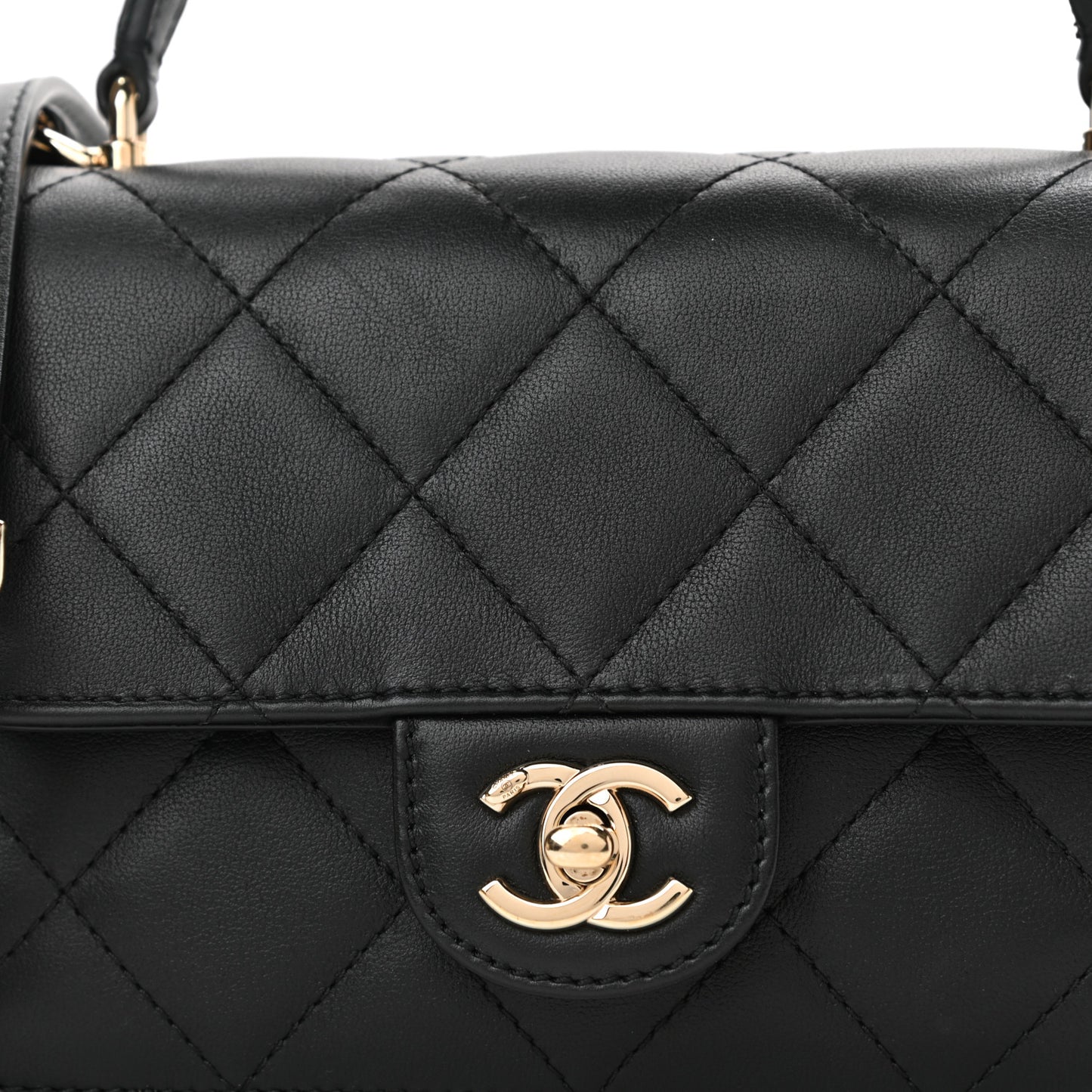 Calfskin Quilted Coco Lady Flap Black