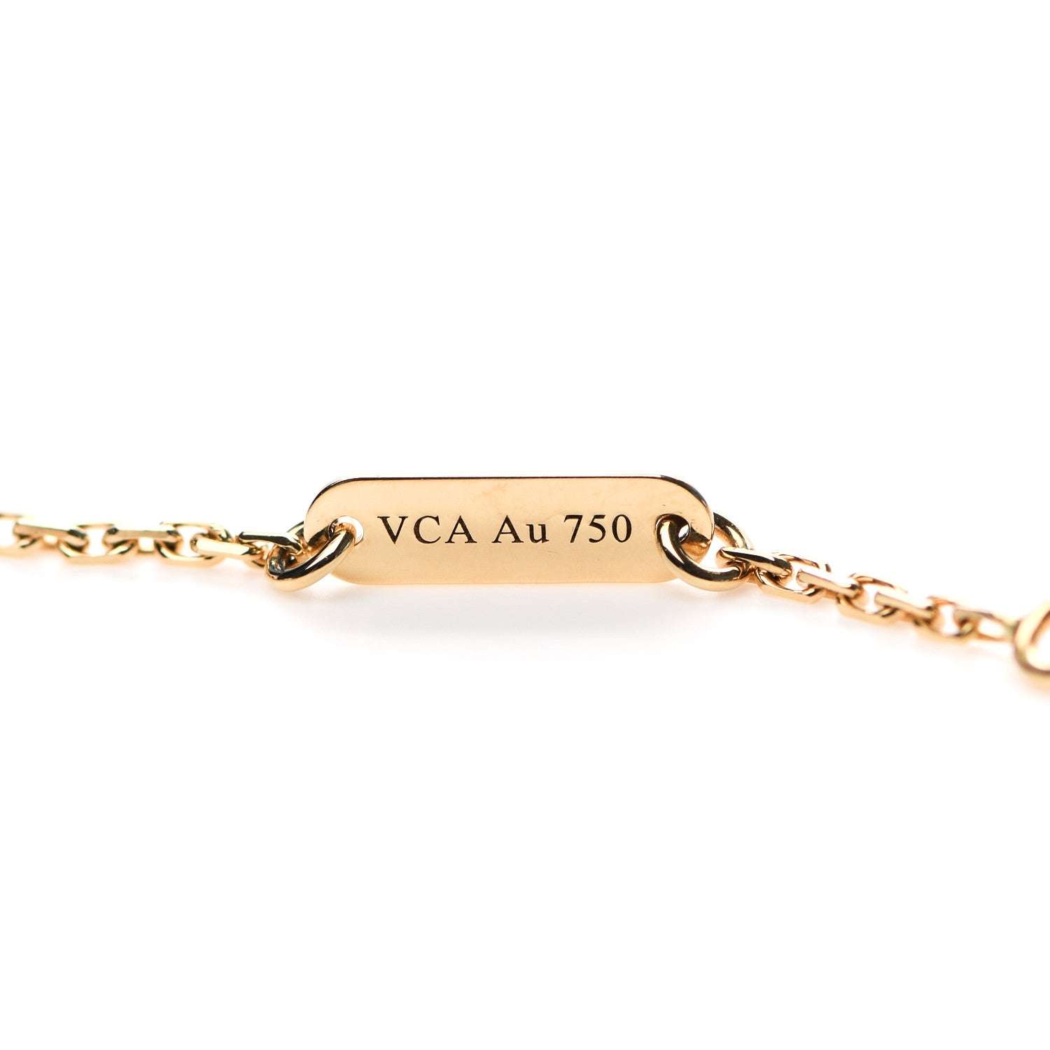 Van Cleef & Arpels 18K Yellow Gold Black Onyx Vintage Alhambra Pendant Necklace 5 of 6