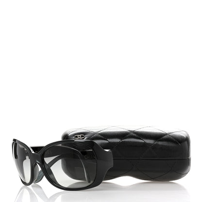 Chanel Logo Sunglasses 6035  Black Grey 10 of 10