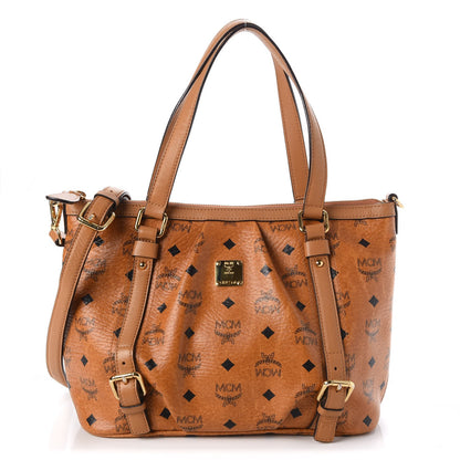 MCM Visetos Medium Essentials Shopper Tote Cognac 1 of 23